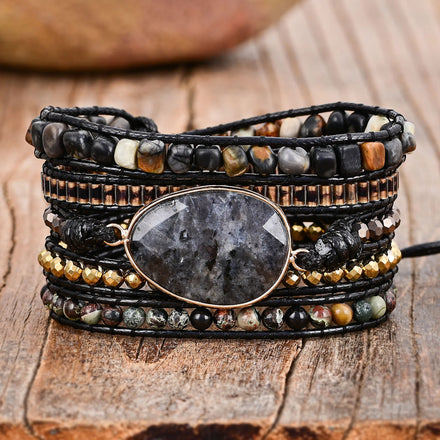 Good Fortune Labradorite Wrap Bracelet