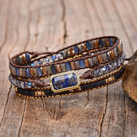 Wisdom Lapis Lazuli Wrap Bracelet