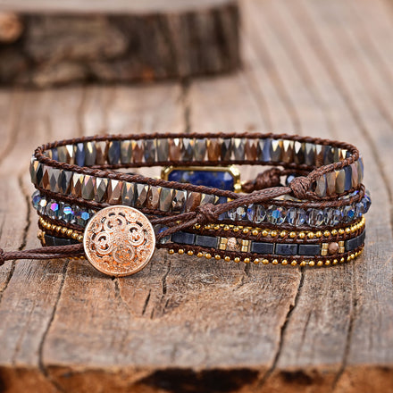 Wisdom Lapis Lazuli Wrap Bracelet