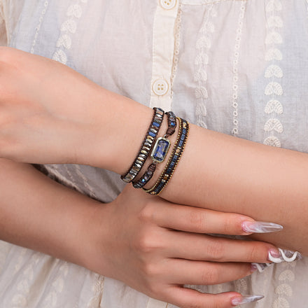 Wisdom Lapis Lazuli Wrap Bracelet