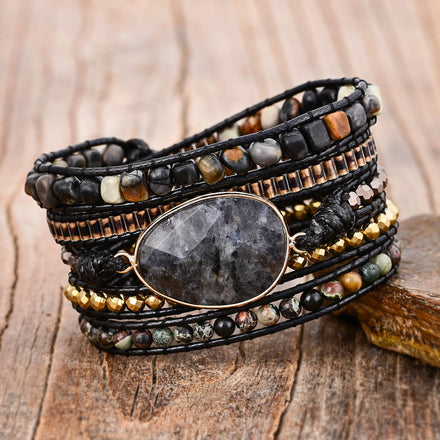 Good Fortune Labradorite Wrap Bracelet