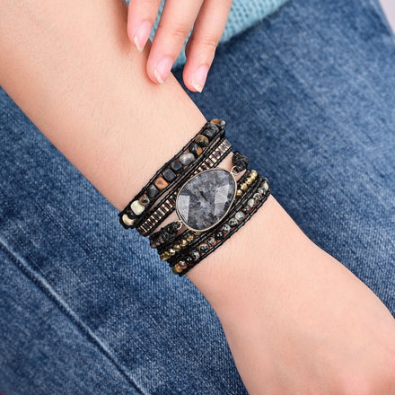 Good Fortune Labradorite Wrap Bracelet