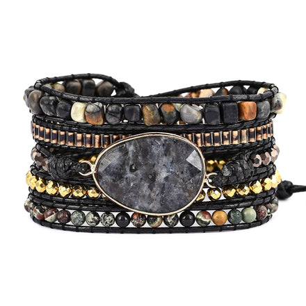 Good Fortune Labradorite Wrap Bracelet