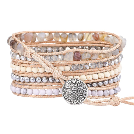 Peaceful White Howlite Wrap Bracelet