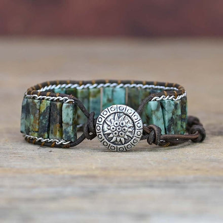 African Turquoise Bohemian Bracelet