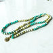 Image of Natural Green Jasper Seashell Mala