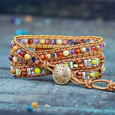 Motivation Carnelian Wrap Bracelet