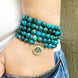 Image of Natural Blue Apatite Lotus Mala