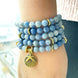 Image of Natural Blue Aventurine Seashell Mala