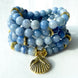 Image of Natural Blue Aventurine Seashell Mala