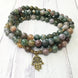 Image of Natural Indian Agate Hamsa Hand Mala