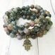 Image of Natural Indian Agate Hamsa Hand Mala
