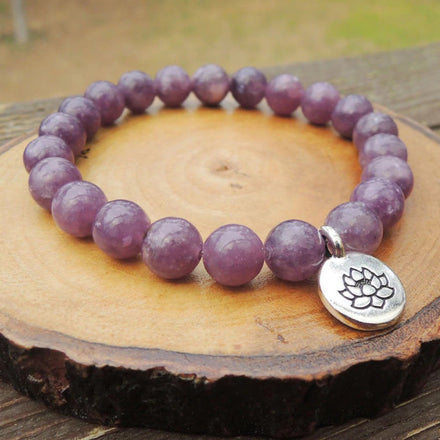 Nurture Lepidolite Lotus Bracelet