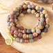 Image of Natural Matte Picture Jasper Lotus Mala