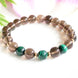 Image of Natural Smoky Quartz and Malachite Bracelet