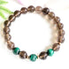 Image of Natural Smoky Quartz and Malachite Bracelet