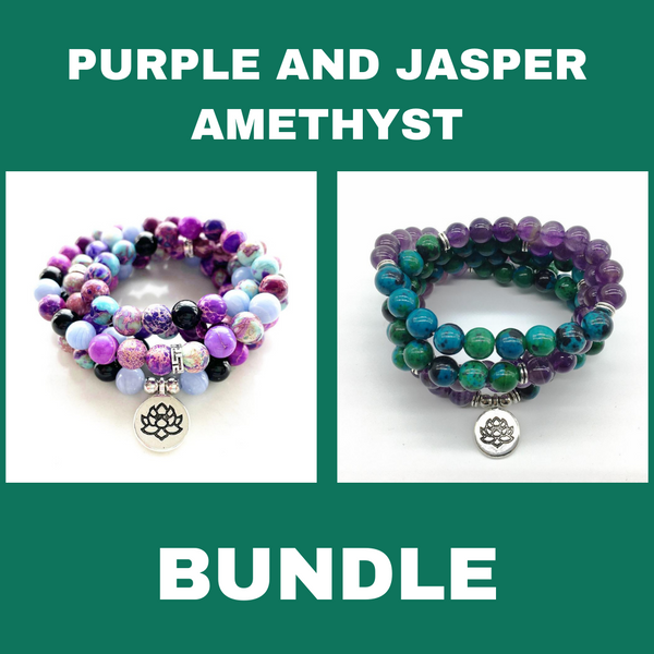 Purple Jasper and Amethyst Bundle - Third Eye Transcend