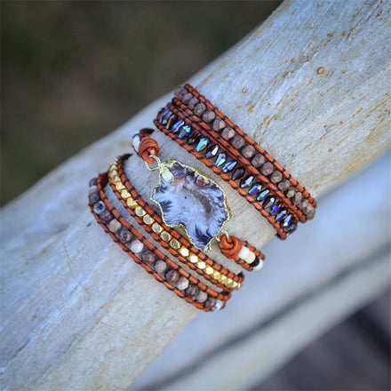 Nurture Zebra Jasper Wrap Bracelet