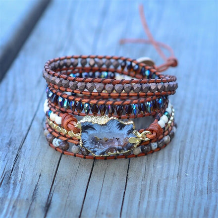 Nurture Zebra Jasper Wrap Bracelet