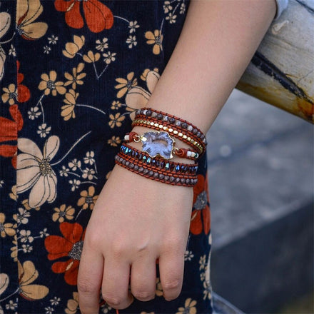 Nurture Zebra Jasper Wrap Bracelet