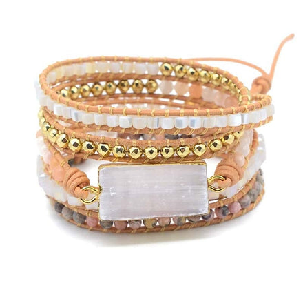 Natural Selenite Wrap Bracelet
