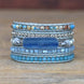 Image of Tranquil Blue Chalcedony Wrap Bracelet