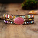 Image of Bracelet Boho Pink Agate Bracelet bead amethyst Third Eye Transcend amazonite mala meditation stone crysal reiki crystal healing bracelet necklace yoga bracelet yoga beads