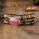 Image of Bracelet Boho Pink Agate Bracelet bead amethyst Third Eye Transcend amazonite mala meditation stone crysal reiki crystal healing bracelet necklace yoga bracelet yoga beads
