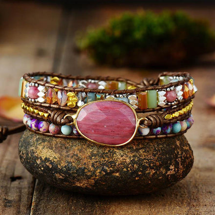 Bracelet Boho Pink Agate Bracelet bead amethyst Third Eye Transcend amazonite mala meditation stone crysal reiki crystal healing bracelet necklace yoga bracelet yoga beads