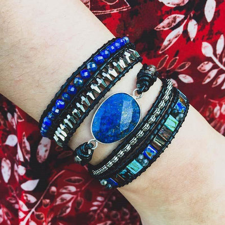 Bracelet Duplicate of Natural Healing Wrap Bracelet 2 bead amethyst Third Eye Transcend amazonite mala meditation stone crysal reiki crystal healing bracelet necklace yoga bracelet yoga beads