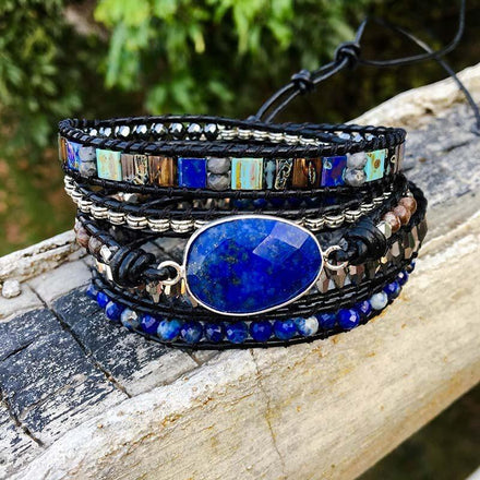 Bracelet Duplicate of Natural Healing Wrap Bracelet 2 bead amethyst Third Eye Transcend amazonite mala meditation stone crysal reiki crystal healing bracelet necklace yoga bracelet yoga beads