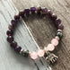 Image of Bracelet Elephant Amethyst Bracelet bead amethyst Third Eye Transcend amazonite mala meditation stone crysal reiki crystal healing bracelet necklace yoga bracelet yoga beads