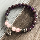 Image of Bracelet Elephant Amethyst Bracelet bead amethyst Third Eye Transcend amazonite mala meditation stone crysal reiki crystal healing bracelet necklace yoga bracelet yoga beads