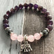 Image of Bracelet Elephant Amethyst Bracelet bead amethyst Third Eye Transcend amazonite mala meditation stone crysal reiki crystal healing bracelet necklace yoga bracelet yoga beads