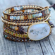 Image of Bracelet Grounded Wrap Bracelet Bundle bead amethyst Third Eye Transcend amazonite mala meditation stone crysal reiki crystal healing bracelet necklace yoga bracelet yoga beads