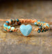 Image of Bracelet Love Blue Chalcedony Bracelet bead amethyst Third Eye Transcend amazonite mala meditation stone crysal reiki crystal healing bracelet necklace yoga bracelet yoga beads