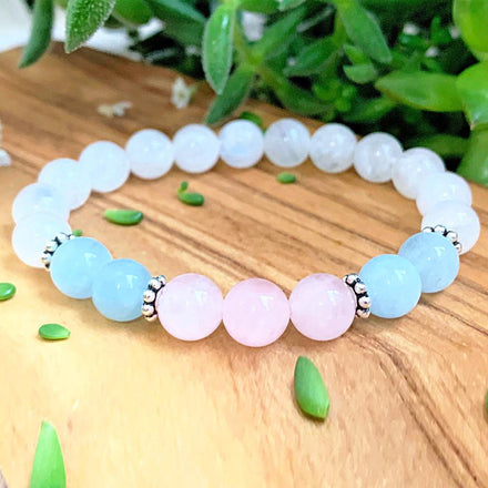 Bracelet Natural Moonstone Bracelet bead amethyst Third Eye Transcend amazonite mala meditation stone crysal reiki crystal healing bracelet necklace yoga bracelet yoga beads