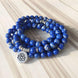 Image of Bracelet Natural Sodalite Lotus Mala bead amethyst Third Eye Transcend amazonite mala meditation stone crysal reiki crystal healing bracelet necklace yoga bracelet yoga beads