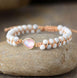 Image of Bracelet Natural Stone White Opal Bracelet bead amethyst Third Eye Transcend amazonite mala meditation stone crysal reiki crystal healing bracelet necklace yoga bracelet yoga beads