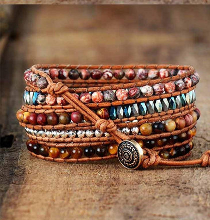 Bracelet Natural Tiger Eye Wrap Bracelet bead amethyst Third Eye Transcend amazonite mala meditation stone crysal reiki crystal healing bracelet necklace yoga bracelet yoga beads