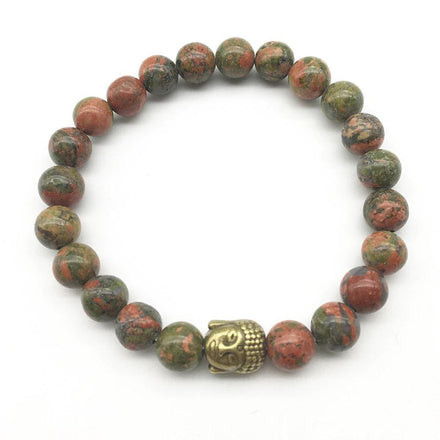 Natural Unakite Bracelet Set