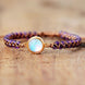 Image of Bracelet Purple Amethyst Opal Bracelet bead amethyst Third Eye Transcend amazonite mala meditation stone crysal reiki crystal healing bracelet necklace yoga bracelet yoga beads
