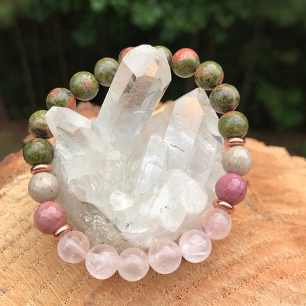 Bracelet Rhodonite Spiritual Love Bracelet bead amethyst Third Eye Transcend amazonite mala meditation stone crysal reiki crystal healing bracelet necklace yoga bracelet yoga beads