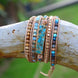 Image of Bracelet Stillness Natural Blue Jasper Wrap bead amethyst Third Eye Transcend amazonite mala meditation stone crysal reiki crystal healing bracelet necklace yoga bracelet yoga beads