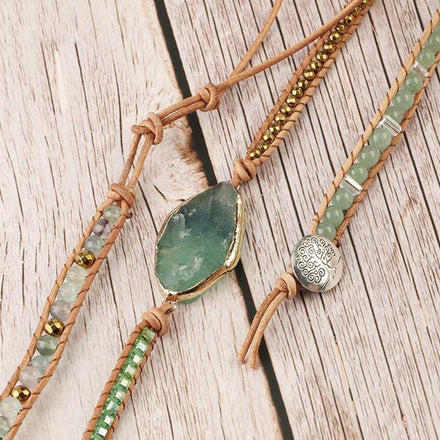 Fluorite Detoxifying Wrap Bracelet