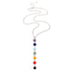 Image of Jewelry 7 Chakra Bead Pendant Chain Necklace bead amethyst Third Eye Transcend amazonite mala meditation stone crysal reiki crystal healing bracelet necklace yoga bracelet yoga beads