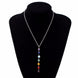 Image of Jewelry 7 Chakra Bead Pendant Chain Necklace bead amethyst Third Eye Transcend amazonite mala meditation stone crysal reiki crystal healing bracelet necklace yoga bracelet yoga beads