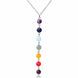 Image of Jewelry 7 Chakra Bead Pendant Chain Necklace bead amethyst Third Eye Transcend amazonite mala meditation stone crysal reiki crystal healing bracelet necklace yoga bracelet yoga beads