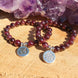 Image of Jewelry Lotus Charm Natural Garnet Bracelets Third Eye Transcend
