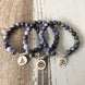 Image of Jewelry Lotus Charm Natural Sodalite Bracelets Third Eye Transcend